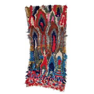 Tumsilt - Moroccan Handmade Abstract Vintage Cotton 2x5 Area Rug