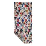 Tilila - Checkered Vintage Red Boucherouite 2x6 Area Rug