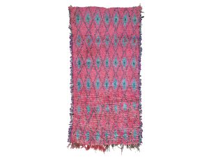 Aṣil  - Moroccan Handmade Geometric  Vintage Cotton 3x5 Area Rug