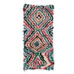 Agerzam - Moroccan Handmade Geometric  Vintage Cotton wool 2x5 Rug