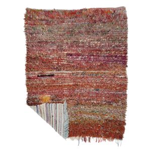 Anaruz - Moroccan Handmade Minimaslist Vintage Cotton wool 4x5 Rug