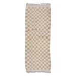 Charifa - Checkered Vintage Brown Wool Beniourain 2x6 Rug