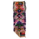 Zayna - Moroccan Geometric Vintage 2x6 Purple Cotton Rug