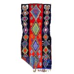 Awal- Geometric Vintage 3x7 Orange Wool Cotton Carpet