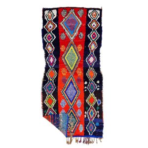 Awal- Geometric Vintage 3x7 Orange Wool Cotton Carpet