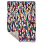Tarwa- Geometric Vintage 4x6 Multicolor Boucherouite Rug
