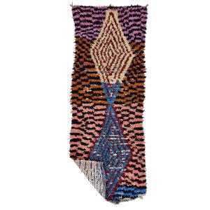 Yennar -Moroccan Vintage Geometric Rug   2x6 Cotton Rug