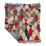 Tarbit - Geometric Vintage 3x3 Cotton Wool  Funky  Boucherouite Rug
