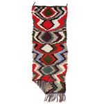 Tifrin- Abstract Vintage 2x6 Red Boucherouite  Area Rug