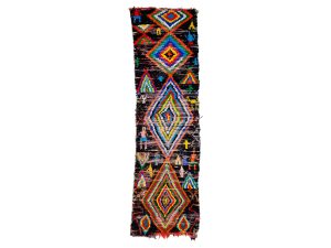 Malika -Moroccan Vintage Geometric Rug   2x9 Wool Rug